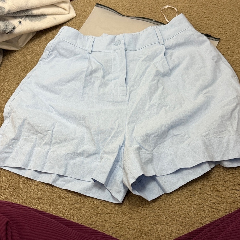 Commense Long Sleeve Loose Shorts Set Blue - Picture 6 of 7
